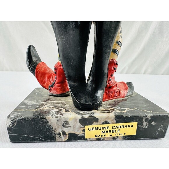 Vintage Fontanini Depose Italy 943 Silly Clown Figurine On Carrara Marble Base - Picture 13 of 16